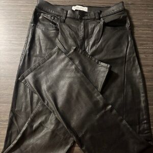 Abercrombie & Fitch faux leather slim and straight leg pants size 28/6